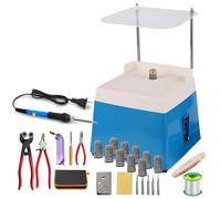 Kit de iniciación de vidrieras con máquina amoladora y soldador, juego de herramientas de manualidades de bricolaje con brocas de 5/8 pulgadas y 1 pulgada para principiantes y profesionales