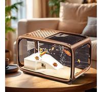 Kit de iniciación para acuario, pecera de escritorio de 40 x 22,7 x 25,5 cm, tanque de acuario transparente silencioso, decoración tropical para peces betta, camarones, peces dorados, decoración del