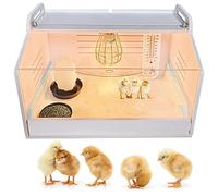 Kit de iniciación para criar pollos con parrilla ventilada y lámpara de calor para pollitos, codornices y patitos - Ideal para una incubación segura y cálida