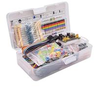 Kit de inicio componentes electrónicos con breadboard 830 puntos conexión cable resistor capacitor LED potenciómetro para R3 herramientas prácticas mejorar la capacidad pensamiento práctico e innovaci