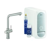 Kit de inicio de batería de fregadero de una mano Grohe Blue Home, descarga 2...