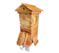 Kit De Inicio De Cajas De Colmena, Colmena De Flujo Automático De Madera De Cedro Natural, Aloja 6000 Abejas, Ventana De Observación Transparente, Cosecha De Miel Sin Abrir La Colmena