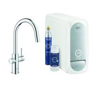 Kit de inicio de grifo de fregadero de una mano Grohe Blue Home, extensión 21...