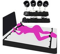 Kit de inicio de yoga negro con correa de nylon ajustable y múltiples piernas, regalo para principiantes