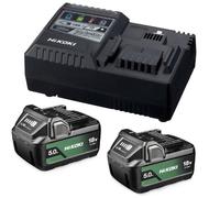Kit de inicio HIKOKI (2 baterías BSL 1850MA (18 V/5,0 Ah) y cargador rápido UC18YSL3) UC18YSL3WKZ