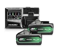 Kit de inicio HIKOKI (2 baterías multivoltaje BSL36B18 (18 V-8,0 Ah / 36 V-4,0 Ah) + cargador rápido UC18YSL3) UC18YSL3WJZ
