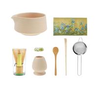 Kit De Inicio Matcha - Juego De 8 Piezas Para Preparación De Té Matcha,Accesorios Cerámicos Para Preparación De Té Puerta Batidor Casa Viaje Desayuno Meditación