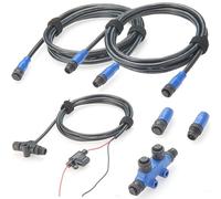 Kit de inicio NMEA 2000 certificado para red NEMA 2K para Lowrance, Simrad y Garmin, cables base NMEA 2000 de calidad marina, cables de derivación, tés y terminadores, 6 piezas