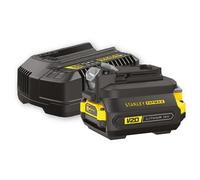 Kit de inicio STANLEY V20 (adaptador, batería de 2,0 Ah, cargador de 2 A) SFMCB121D1
