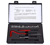 Kit de inserción de reparación de roscas, juego de grifos de roscado de acero inoxidable M8x1 de 20 piezas, kit de reparación de roscas para manguito de inserción de reparación de roscas hembra