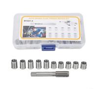 Kit de inserción de rosca eficiente 10 piezas M10 x 1 0 insertos y 1 unids para grifo X1 0 para servicio duradero de la máquina