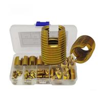 Kit de inserción de tornillos autorroscantes de 50 piezas con tuercas ranuradas grado 302 para reforzar roscas en aluminio plástico y madera