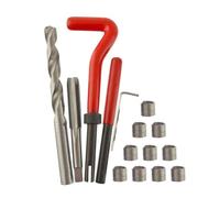 Kit de inserción para reparación roscas métricas 15 piezas Helicoil Car Pro Coil Tool con herramientas instalación inserciones alambre brocas taladro twist tarugos rosca rotura tacos acero premium est