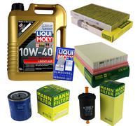 KIT DE INSPECCIÓN FILTRO LIQUI MOLY OIL 5L 10W-40 para Peugeot 307 CC 3B 2.0 16V
