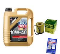 KIT DE INSPECCIÓN FILTRO LIQUI MOLY OIL 5L 10W-40 para Vauxhall Astra MK IV (G)