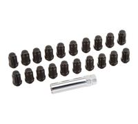 Kit de instalaci n de 5 tuercas de seguridad de 1,38 mm, 12 x 1,25 mm, con estr as abultadas de West Coast Wheel Accessories, color negro