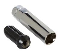 Kit de instalaci n de 8 tuercas de seguridad, color negro, para ruedas West Coast Wheel Accessories, 14 x 1,5, con estr as abultadas de bellota d