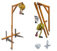 Kit de instalación de aire acondicionado resistente con cabrestante manual y soporte para elevación a gran altitud, herramientas esenciales para la configuración de unidades al aire libre