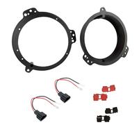 Kit de instalación de altavoces Sound Way 16,5 cm | Separadores y soportes de montaje para altavoces de puerta 6,5" | Juego adaptador de audio para coche | Compatible con puertas delanteras y traseras