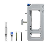 Kit de instalación de bisagra de puerta, plantilla de enrutador con bisagra de puerta de metal de plástico que se adapta a varios grosores sin complicaciones, durabilidad y estabilidad durante el uso