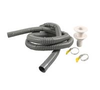Kit de instalación de bomba de , manguera de drenaje flexible de PVC con abrazaderas y accesorios, tubo de descarga resistente para una fácil instalación de la bomba marina y accesorios de