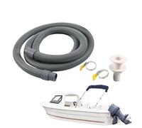 Kit de instalación de bomba de , manguera de drenaje flexible de PVC con abrazaderas y accesorios, tubo de descarga resistente para una fácil instalación de la bomba marina y accesorios de