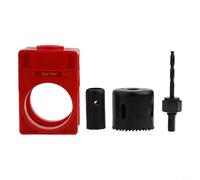 Kit de instalación de cerradura de puerta con hojas de sierra controladas de profundidad de 50 mm y plantilla de plástico ajustable para una colocación precisa de mortaja y agujero en madera