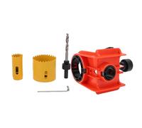 Kit de instalación de cerradura de puerta Kit de perforación de sierra perforadora para cerradura de puerta profesional duradera de acero de alta velocidad con plantilla guía para