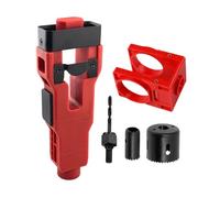 Kit de instalación de cierre de puerta: cortador de agujeros ajustable, herramienta de taladro de carga pesada, guía de corte, construcción robusta | Hardware confiable para puertas, gabinetes