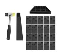 Kit de instalación de laminado de madera Juego de herramientas de ajuste de piso de madera profesionales con barra de martillo espaciadores de bloques de palos para bricolaje de