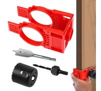 Kit De Instalación De Perilla De Puerta: Plantilla Para Bisagra De Puerta, Guía De Corte De Precisión, Herramienta De Hardware Deslizante, Ayuda Para El Diseño De Medición, Soporte Multimaterial | Con