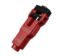 Kit de instalación de precisión para puertas de madera Herramienta de mortaja de pestillo de puerta con placa de calibración vertical Función todo en uno Rojo Negro 17,5 cm de longitud (rojo)