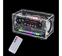 Kit de instalación de radio FM Bluetooth 3 W + 3 W, reproductor de música con control de sonido LED y luz indicadora, juego de entrenamiento y mando a distancia