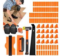 Kit de Instalación de Suelo Laminado | Juego De Mazo Y Fijadores - Herramientas para Suelos Laminados de Madera - Para Proyectos De Tarima, Zócalos Y Preparación De Subsuelo En Taller O Hogar