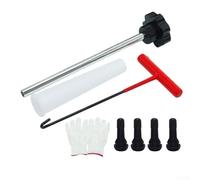 Kit de instalación de vástago de válvula de neumático, 7 piezas, incluye todas las herramientas necesarias para un flujo de trabajo completo de servicio de válvula