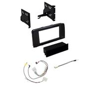 Kit de instalación estéreo de coche negro brillante doble o individual, arnés de cables y adaptador de antena de recepción de radio AM/FM, hecho solo para Honda CR-V CRV -LX 2017-2022