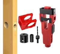 Kit de instalación para cerradura de puerta, cerradura de puerta, sierra de agujero, herramientas de instalación de armario, juego completo de herramientas de repuesto | ideal para entrada, garaje