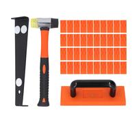 Kit de instalación para suelos de madera laminada, 43 piezas, juego de herramientas inalámbricas para suelo laminado con mazo suave de 295 mm, barra de tracción resistente, bloqueo