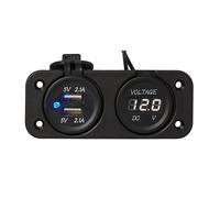 Kit de instalación proplus voltímetro 30 v y toma doble usb 2 veces 2100 ma
