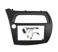 Kit De Instalación Y Embellecedor para Panel De Salpicadero De Radio, DVD, Estéreo Y CD De Doble DIN para Civic Hatchback 2006-2011 Marco Radio de Coche(Left with Cable)