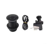 Kit de interruptor de aire para trituradora de basura de 32 mm, juego de botón pulsador con manguera e interruptor de ABS y negro, interruptor de control indirecto seguro para fregaderos, residuos de