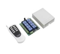 Kit de interruptor de control remoto inalámbrico RF de 12 V CC, 8 canales, transmisión de señal máxima de 1000 m, interruptor eléctrico de puerta e interruptor de lámpara para el hogar