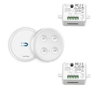 Kit de Interruptor de Luces Inalámbricas, LoraTap Interruptor Inalámbrico + 2 Piezas Receptor de Relevo Control Remoto de Radio Hasta 200m Mando a Distancia para Casa Iluminación y Electrodomésticos