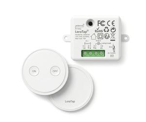 Kit de Interruptor de Luces Inalámbricas, LoraTap Interruptor Inalámbrico + Receptor Relé RF 868MHz Control Remoto Hasta 200 metros Mando a Distancia para Iluminación y Electrodomésticos