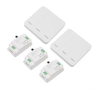 Kit de interruptor de luz inalámbrico de 3 bandas con control remoto y 3 receptores que utilizan señal RF de 433 MHz para una amplia cobertura de rango