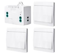 Kit De Interruptor Inalámbricas, Interruptor Inalambrico, Interruptor De Radiofrecuencia Y Receptor De Relé Controlador, Receptor De Interruptor De Luz Inalámbrico Kit Con Fusible, Sin Batería