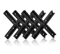 Kit de intersección T Tracks para carpintería 4 unidades de CLEAR STYLE, perfil de plantilla de doble corte universal en T Tracks con agujeros de montaje preperforados