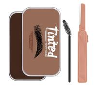 Kit de jabón para cejas, cera moldeadora de estilo de cejas de larga duración con cepillo recortador de, color marrón