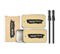 Kit de jabón para cejas de 2 piezas, jabón para peinar las cejas, gel para cejas 4D, gel de fijación de cejas de larga duración, impermeable, tinte de cejas, bálsamo para maquillaje