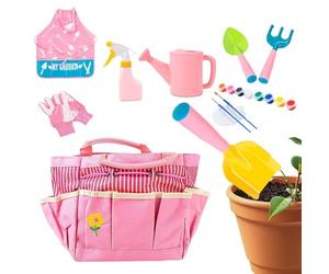 Kit de jardín para niños - Herramientas de siembra al aire libre para niños | Diseño ergonómico ligero con asas seguras. Accesorios creativos de aprendizaje y diversión para guardería, guardería
